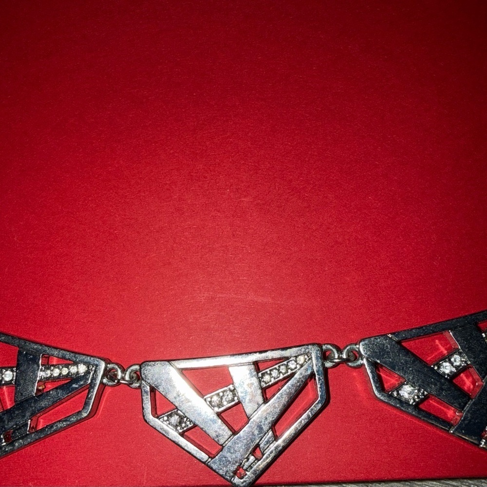 Express - Silver Geometric Statement Necklace - Women's Jewelry - Picture 2 of 5